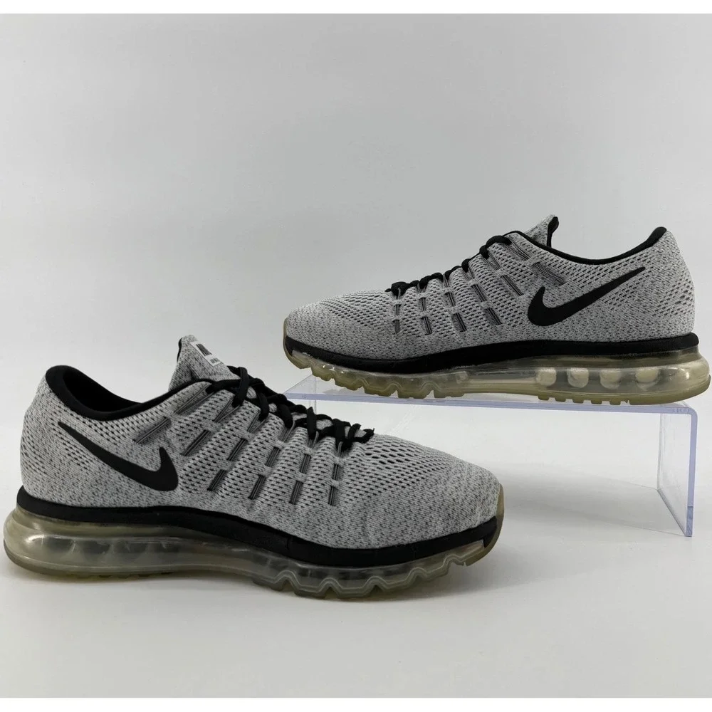 Nike Air Max 2016 Men Size 12 Grey Black White Running Athletic Shoes 806771-001